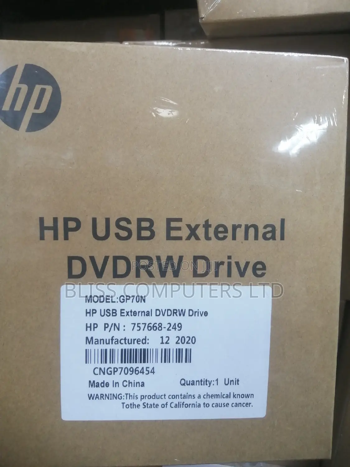 Hp Usb External DVDRW Drive