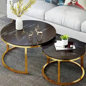 Brand New Furnished 2-in-1 Luxury Marble Faux Center Table