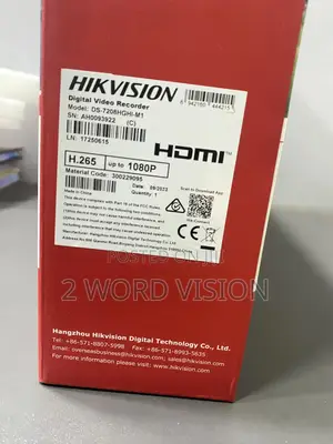 8 Channel DVR Upto 2MP Hikvision
