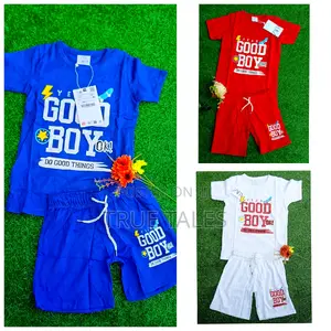 Good Boy % Cotton Top And Short Set Ages 2 To 6 Years