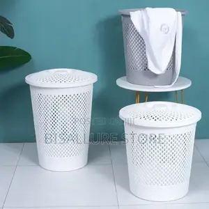 Round Laundry Basket With Lid