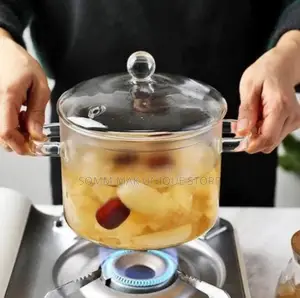 Glass Pot With Lid - Heat Resistant - 1.9ml