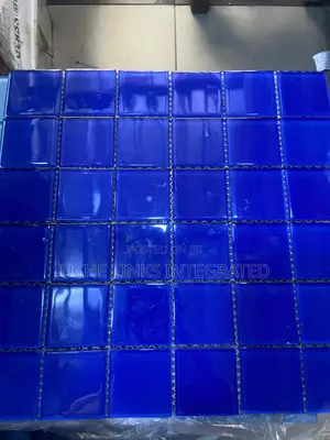 Plain Blue Swimming Pool Mosaic Tiles