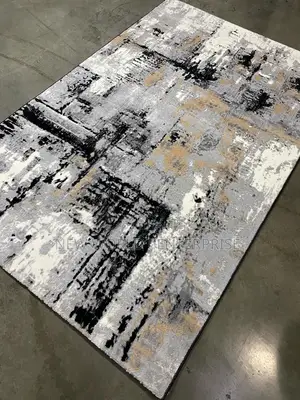 Modern Black Turkish Persian Centre Rug