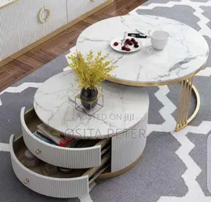 Marble Center Table With 2 Drawers