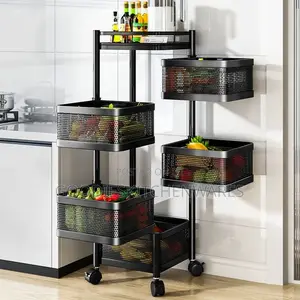 5 Layer Storage Fruit Rack / Storage Rack With Wheel