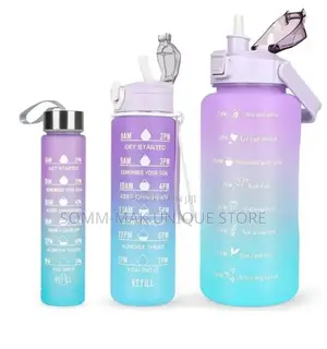 3 in 1 Motivational Sport Water Bottle for Kids and Adult