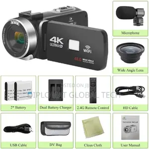Camcorder Ultra Hd Video Camera With Mic