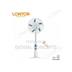Lontor 18-Inch Rechargeable Standing Fan - White