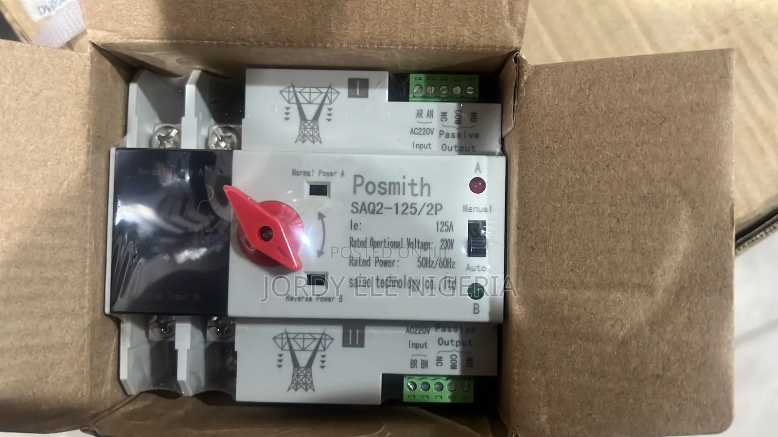 Automatic Transfer Switch (ATS) 125amps 2pole