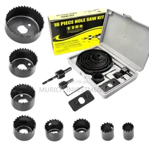 16PCS Hole Saw Kit Case Wood Plastic Metal Ceiling Drilling