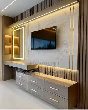 Top Quality Customized TV Console in Abuja. Fracan Interior