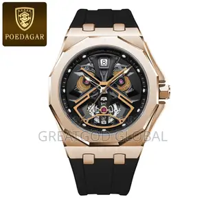 Poedagar Rubber Strap Wristwatch With Box