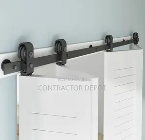 Bi-Folding Barn Sliding Heavy Duty Top Mounted Black Roller