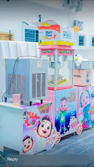 Popcorn, Ice Cream and Candy Floss With Stand