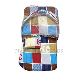 Baby Flat Bed With Moisquto Net-Multicolor