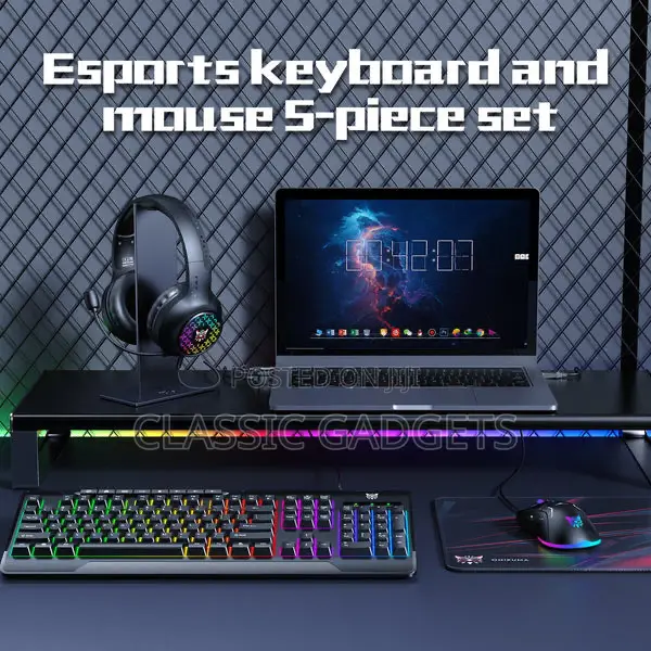 TZ5006 5in1 Combo Gaming Set-Mouse/Keyboard/Headset/Mousepad