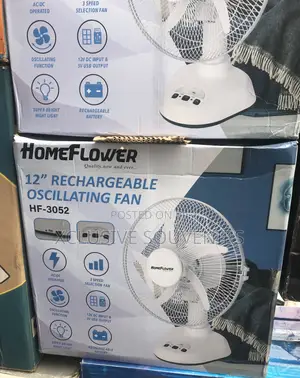 12inches Home Flower Rechargeable Oscillating Fan