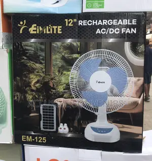 12inches Eimlite Rechargeable AC/DC Fan With Solar Panel