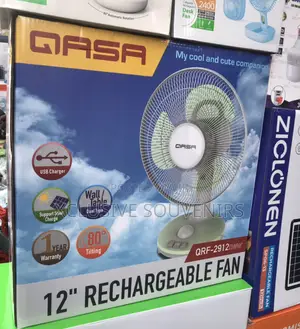 12inches Qasa Rechargeable Table/Wall Fan