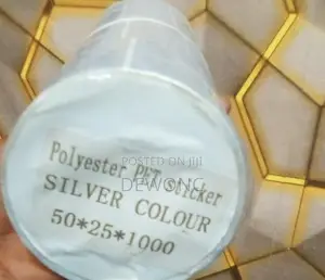 50x25mm Polyester Sticker 1000pcs Per Roll Silver