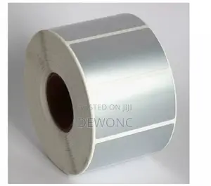 60 X 40mm X 1000 Polyester Sticker (Silver)