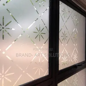 Frosted Glass / Designed Clear Vinyl on Glass