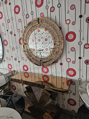 Mirror Console Set With Precious Stones