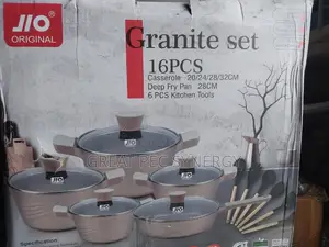16 Pieces Granite Set (Non Stick Cookware)