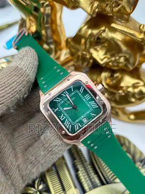 Original CARTIER GREEN Dail RUBBER STRAP Available in Store