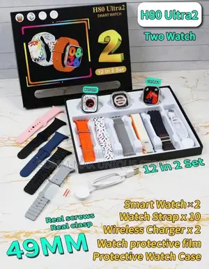 H80 Ultra 2 12 in 2 Set Smart Watchs With Straps