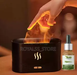 Portable Flame Aroma Diffuser Humidifier With 7 Color Changing Light