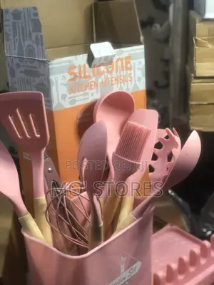 Silicon Spoon Set With Rest