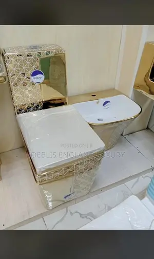 England Standard Water Closet With Hanging Basin Gold White