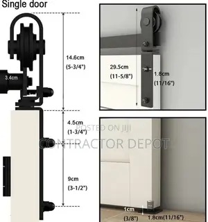 Folding Sliding Barn Door Kit Heavy Duty Roller Track