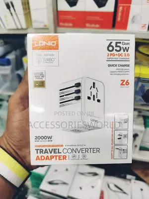LDNIO Z6 3 USB Ports 65W Gan Travel Adapter