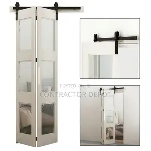 Heavy Duty Sturdy Bifold Barn Door Hardware Kit