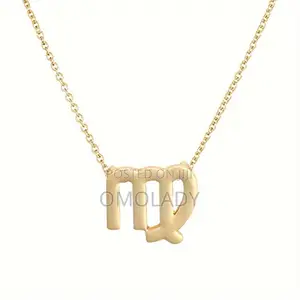 Zodiac Sign Gold Necklace - (Virgo)
