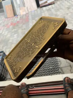 Matt Gold and Black Tissue Holder