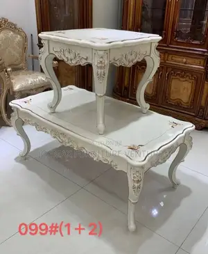 Royal Center Table Set With Two Side Stools.