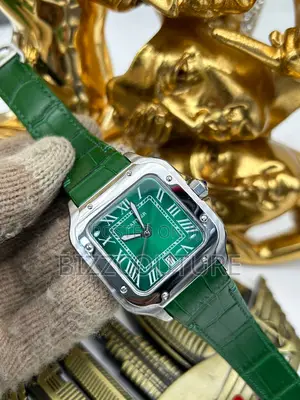 Original CARTIER GREEN LEATHER WATCH Available in Store