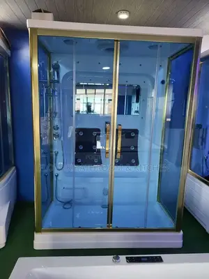 150*100cm Gold Frame Steam Bath.