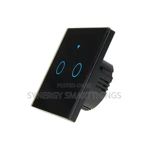 Smart Wi-Fi Light Switch (2 Gang) - Black