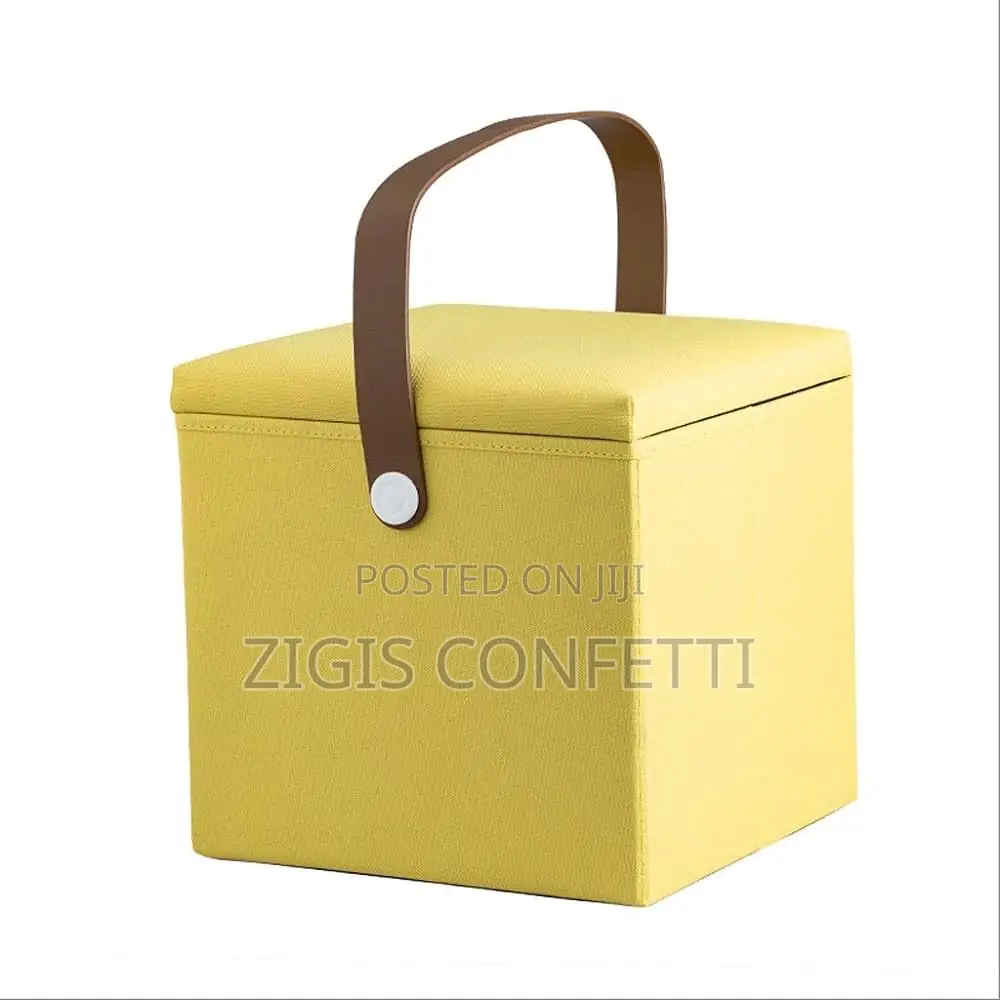Folding Storage Stool Ottoman