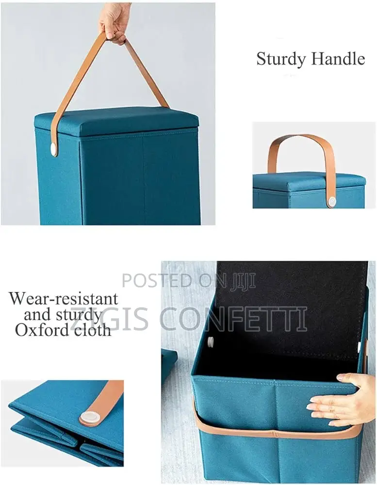 Folding Storage Stool Ottoman