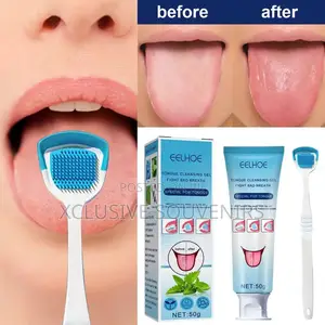 Fresh Mint Tongue Cleaning Kit for Bad Breath Mouth Odor