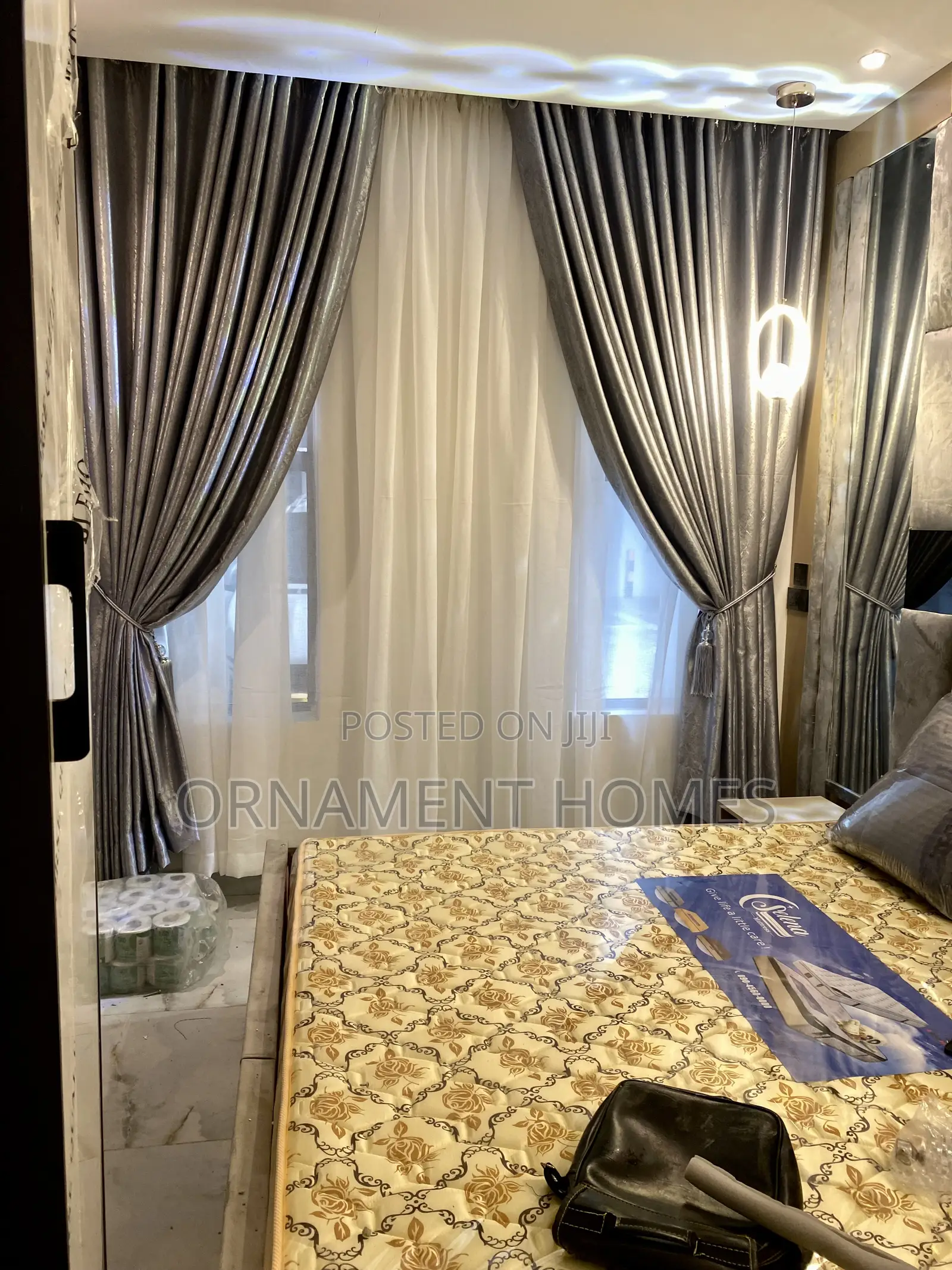 Elegant Grey Royal Curtain