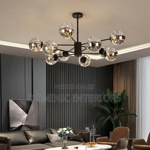 Black Luxury Glass Ball Ceiling Pendant Lamp