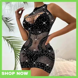 Ladies Hot Sexy Sleeveless Lingerie - Black