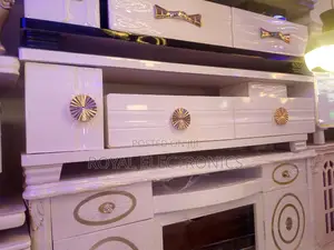 Classic Imported White TV Stand With Drawer